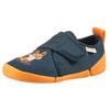 Hausschuh SUPERFIT "VENTI WMS: Weit", Kinder, Gr. 30, dunkelblau, orange fuchs, Polyester, casual, Schuhe, Barfußschuh mit Klettverschluss, Größenschablone zum Download