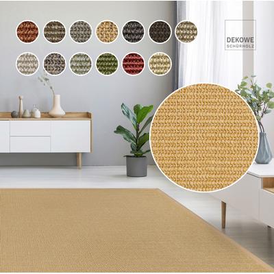 Sisalteppich DEKOWE "Mara S2 mit Bordüre Spezial", beige (natur), B:160cm H:5mm L:200cm, Sisal, Teppiche, 100% Sisal, auch als Läufer, Wohnzimmer Image