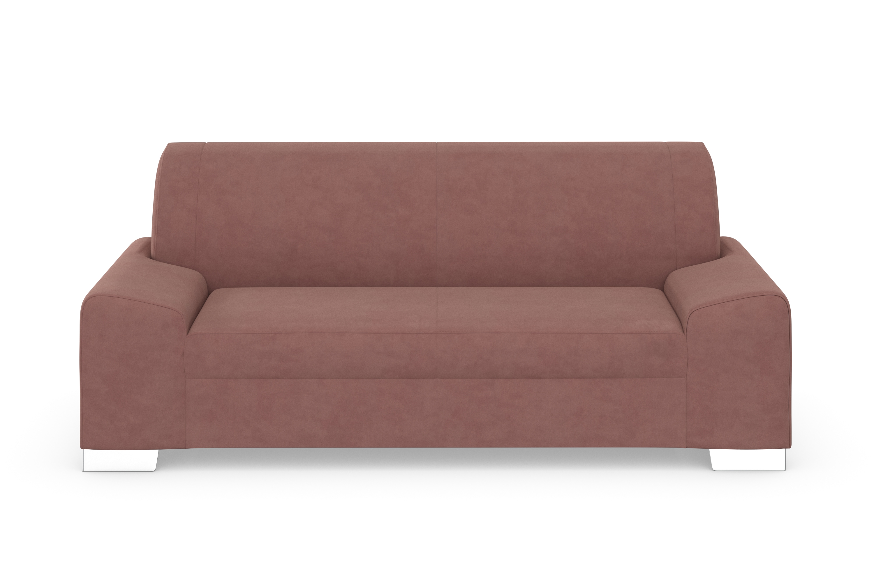 2,5-Sitzer DOMO COLLECTION "Anzio kubisches Design, flache Armlehnen, Breite 214cm", lila (malve), B:214cm H:85cm T:93cm, Sofas, Wahlweise mit Federkern Image
