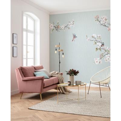 Fototapete KOMAR "Digitaldruck Vlies - Apple Blossom - Größe 300 x 250 cm", blau, Rollen:, Vlies, Tapeten, Wohnzimmer, Schlafzimmer