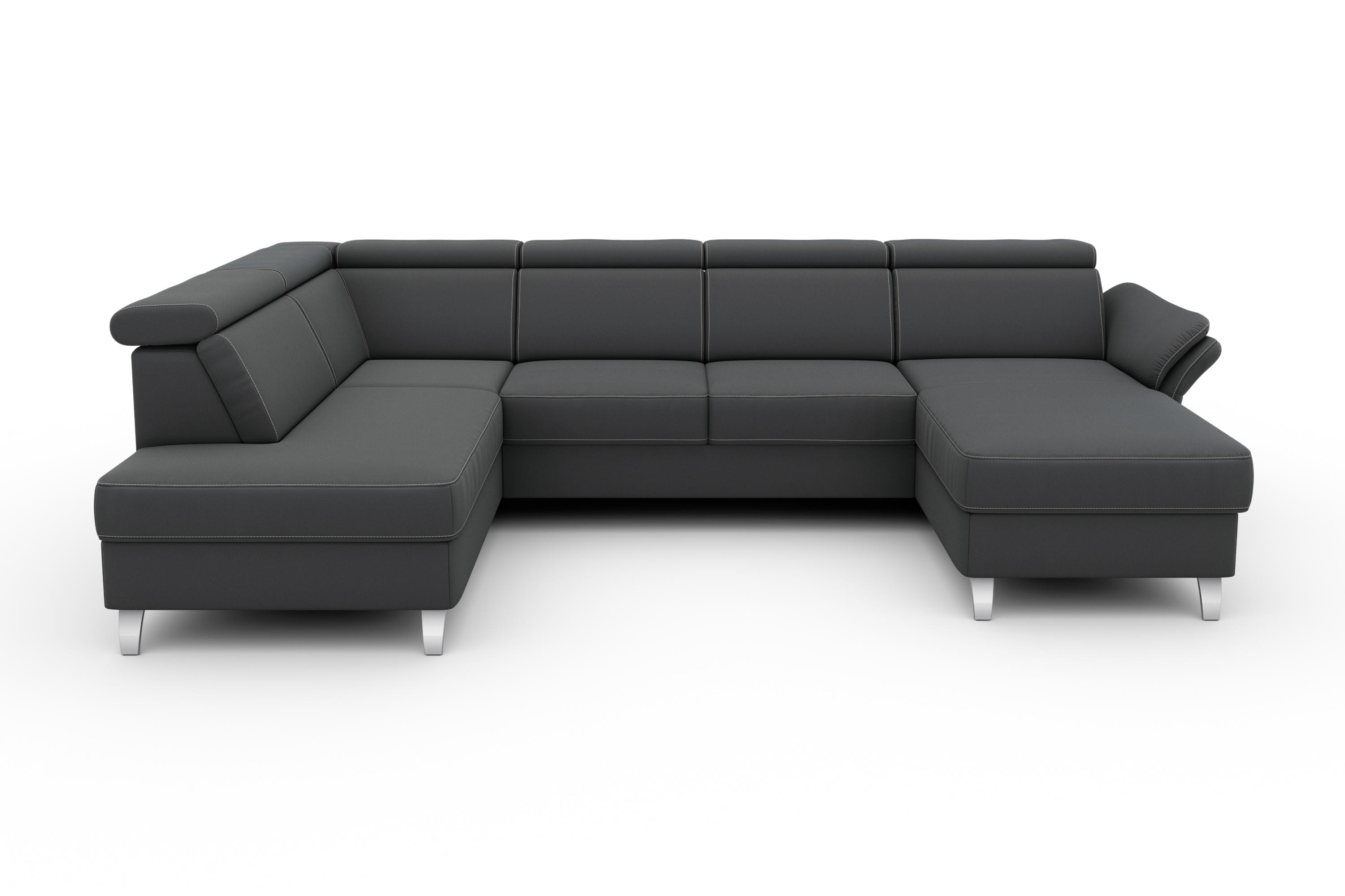 sit&more "Vincenzo U-Form" inklusive Kopfteilverstellung, wahlweise mit Bettfunktion, Bettkasten