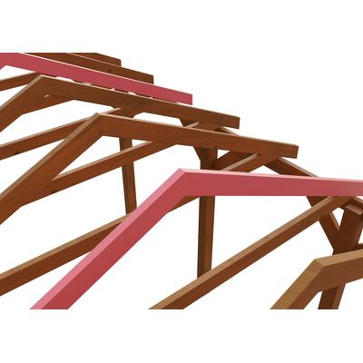 Carport-Stützelement SKANHOLZ "Schneelasterhöhung", braun (nussbaum), B:380cm T:750cm, Stützelemente, sk=3,25kN/m² Image