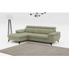 Ecksofa COTTA "Hudson L-Form", grün, B:261cm H:100cm T:166cm, Sofas, mit Kopfteilverstellung, wahlweise mit Bettfunktion & Bettkasten