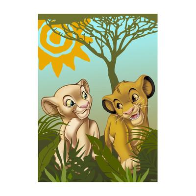 Bild KOMAR "Lion King Urembo Meadows", bunt (farbe bild(er): bunt), B:30cm H:40cm, Papier, Holz, Bilder, Wandbild zur Dekoration im Kinderzimmer - ohne Rahmen Image