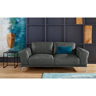 2-Sitzer W.SCHILLIG "montanaa", grau (anthrazit z69), B:192cm H:78cm T:94cm, Sofas, mit Metallfüßen in Silber matt, Breite 192 cm Image