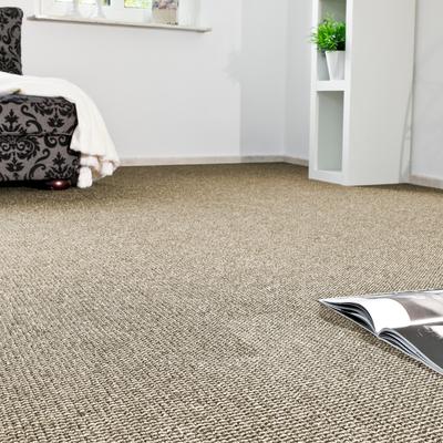 Teppichboden ANDIAMO "Joe, Schlinge, Made in Netherlands", braun (hellbraun), B:400cm H:8mm L:1400cm, Kunstfaser, Teppiche, Breite 400 cm, meliert, Wohnzimmer, strapazierfähig & robust Image