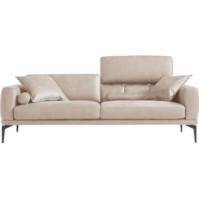 2,5-Sitzer EGOITALIANO "Masu, Designsofa mit erstklassigem Sitzkomfort", weiß (paper), B:218cm H:95cm T:97cm, Leder u00bbBULLu00ab (echtes Rindsleder). Geschliffenes, pigmentiertes und behandeltes Rindsleder mit einer Dicke von 1, 3-1, 5 mm. Dieses... Image