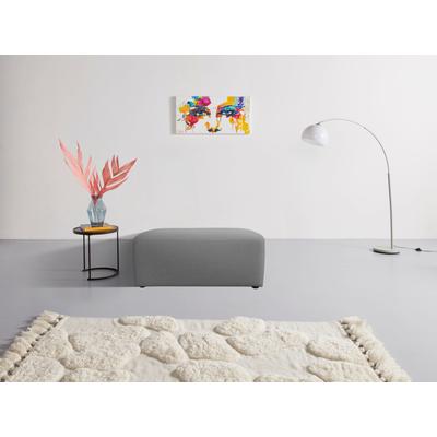 Polsterhocker INOSIGN "Koa, Hocker, passend zur Modulserie KOA", grau, B:60cm H:44cm T:98cm, 62% Polypropylen, 32% Polyester, Hocker, in Webstoff, weicher Lounge-Sitzkomfort Image