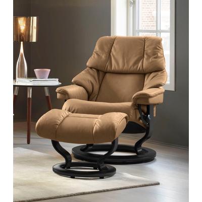 Relaxsessel STRESSLESS "Reno", braun (taupe paloma), B:79cm H:98cm T:75cm, Leder BATICK: BATICK ist ein leicht korrigiertes, durchgefärbtes und genarbtes Möbelleder, bei dem die meisten Unebenheiten und Spuren in der Regel entfernt wurden., Leder... Image