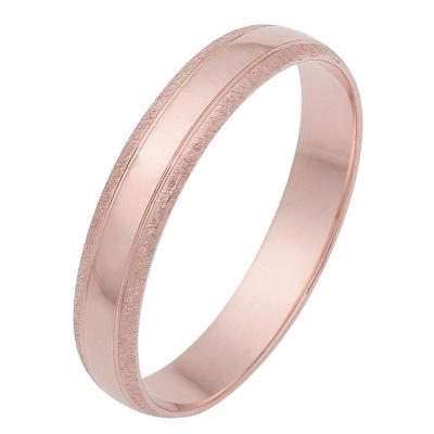 Trauring FIRETTI "Schmuck Geschenk Gold 375 Hochzeit Ehering Trauring "LIEBE" Gr. 16,5, rosa (roségoldfarben), Fingerringe, 16,5, ohne Brillant, Roségold 375, 4mm, Rosu00e9gold 375, Made in Germany, wahlweise mit oder ohne Brillant Image