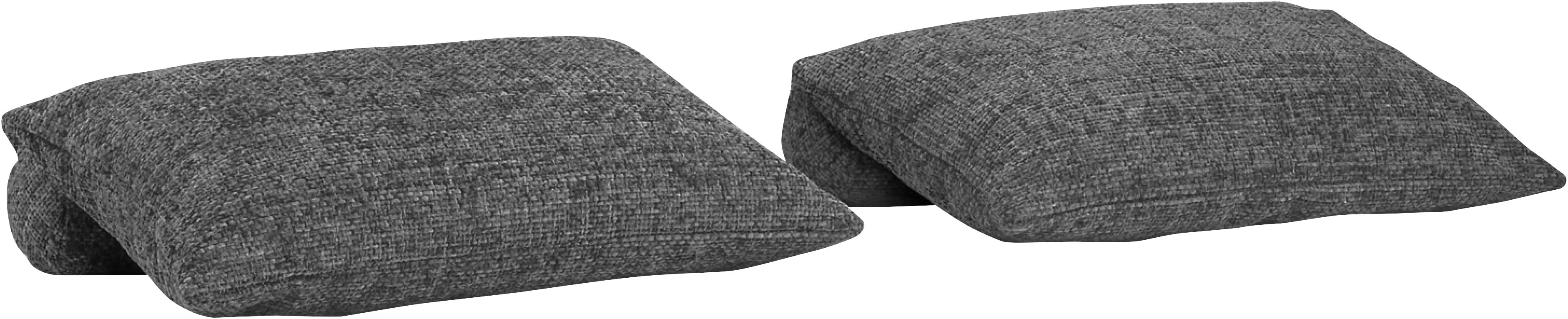 Dekokissen "Baldwin", grau (puente anthrazit), 4 Stk., Strukturstoff, SET ONE BY MUSTERRING, Dekokissen_Sitzkissen_Kissenhüllen, 4-teiliges Kissenset, passend zum Bett Baldwin