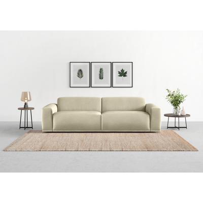 Big-Sofa TRENDMANUFAKTUR "Braga, mit hochwertigem Kaltschaum, Megasofa, in Cord erhältlich", silber (silber lining), B:254cm H:72cm T:107cm, 100% Polyester, Sofas, modernes Big-Sofa, Couch mit hohem Sitzkomfort, 254/72/107 cm (B/H/T) Image