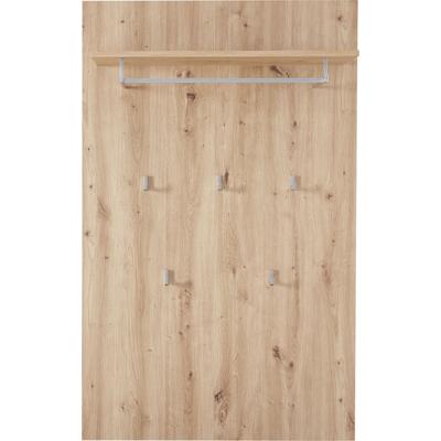 Garderobenpaneel INNOSTYLE "Fun Garderobenpaneel, 84x135x27cm (B/H/T)", braun (artisan eiche), B:84cm H:135cm T:27cm, Holzwerkstoff, MDF, Garderobenpaneele, 1 Boden mit Kleiderstange, 5 Haken Image