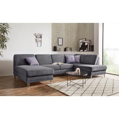 Wohnlandschaft SIT & MORE "Clio U-Form", grau, B:319cm H:89cm T:190cm, Sofas, wahlweise mit Bettfunktion und Bettkasten, inklusive Federkern Image