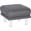 Hocker TRENDMANUFAKTUR "Cecilia II, modern und elegant, B/T 66/66cm", grau (hellgrau), B:66cm H:44cm T:66cm, Struktur fein (100% Polyester), Microfaser Vintage (100% Polyester), Struktur (100% Polyester), Hocker, Sitzhocker
