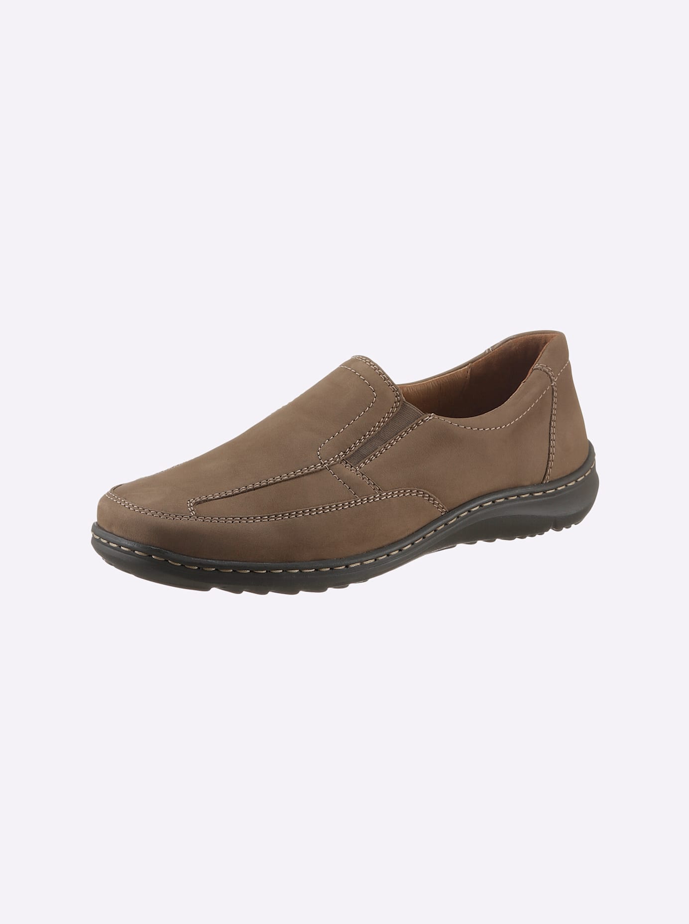 Slipper WALDLÄUFER, Herren, Gr. 9.5, braun (schlamm), Nubukleder, Schuhe