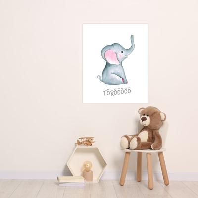 Bild mit Rahmen LÜTTENHÜTT "oder Poster, Elefant mit Spruch", bunt (farbe bild(er): bunt), B:30cm H:40cm T:0,2cm, Papier, Bilder, HD Premium Druck Image