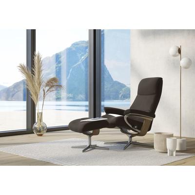 Relaxsessel STRESSLESS "View", braun (braun batick), B:78cm H:108cm T:78cm, Leder BATICK: BATICK ist ein leicht korrigiertes, durchgefärbtes und genarbtes Möbelleder, bei dem die meisten Unebenheiten und Spuren in der Regel entfernt wurden., Sessel,... Image
