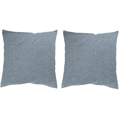 Kissenhülle HEINE HOME Gr. 1, blau (rauchblau), B:40cm L:40cm, Polyester, Polyester, 100% Polyester, Kissenbezüge Image