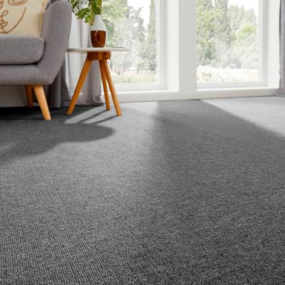 Teppichboden ANDIAMO "Bob, Feinschlinge, Made in Netherlands", grau (anthrazit), B:200cm H:4,5mm L:200cm, Kunstfaser, Teppiche, meliert, Breite 200, 400 oder 500 cm, strapazierfähig & pflegeleicht Image