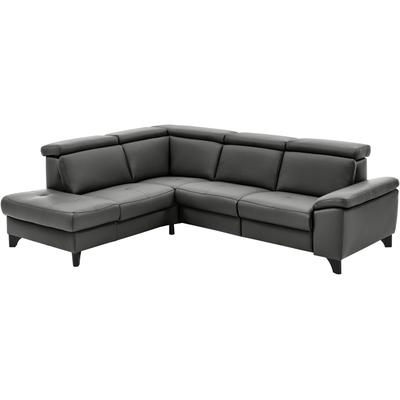 Ecksofa DIE PLANBAR "PN-EM23166 L-Form", grau (anthrazit), B:261cm H:80cm T:235cm, Sofas, optional mit Kopfteilverstellung und Stauraum Image