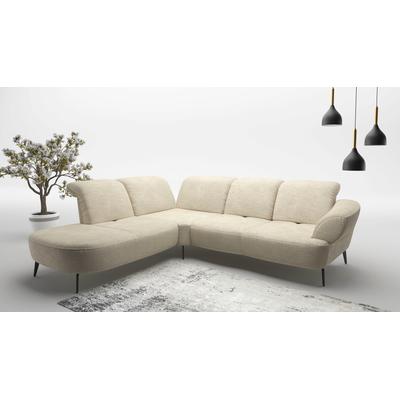 Ecksofa SIT & MORE "Dance, L-Form, inkl. Sitztiefenverstellung", beige (sand), B:302cm H:91cm T:270cm, 100% Polyester, Sofas, inkl. Click&Seat, optional mit Kopfteilverstellung Image