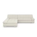 Ecksofa DOMO COLLECTION "Mona L-Form", beige (creme), B:297cm H:80cm T:173cm, Struktur fein 100% Polyester, Chenilleoptik 100% Polyester, SOFTLUX/Struktur fein 100% Polyester, Sofas, wahlweise mit Bettfunktion