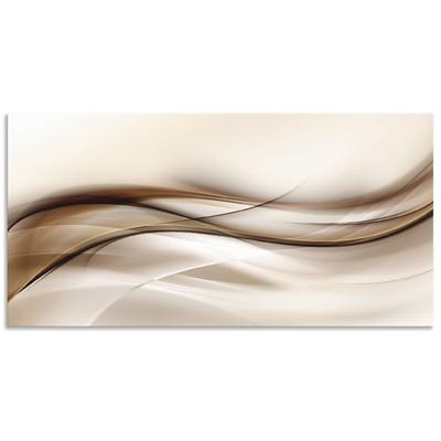 Wandbild ARTLAND "Braune abstrakte Welle", braun (farbe bild(er): braun), B:100cm H:50cm, Bilder, als Alubild, Outdoorbild, Leinwandbild, Poster, Wandaufkleber Image