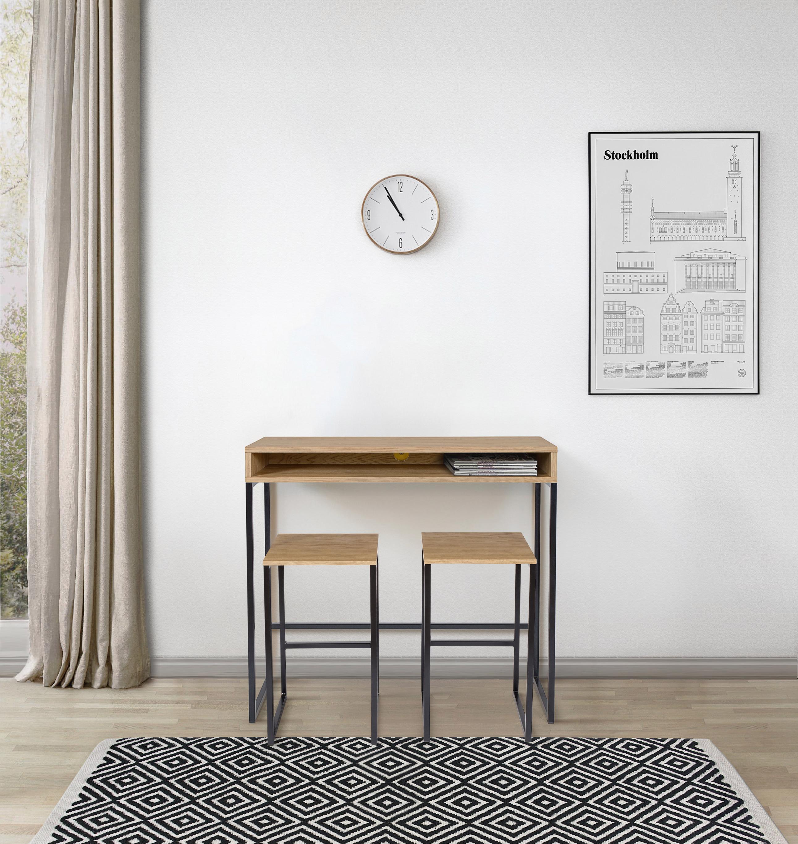 Konsolentisch WOODMAN "Dominic", schwarz (eichefarben, schwarz), B:35cm H:65cm T:35cm, Tische, Konsolentisch, auch als Beistelltisch verwendbar, FSC-zertifiziert Image