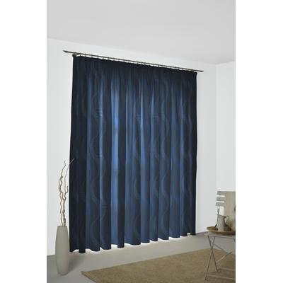 Vorhang WIRTH "Lupara" Gr. 1, blau, B:132cm H:145cm, Jacquard, Baumwolle, Polyester, Gardinen Image