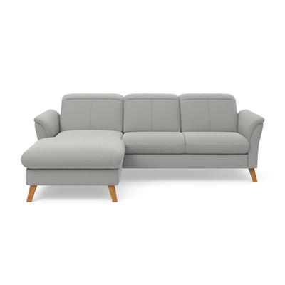 Ecksofa SIT & MORE "Romero L-Form", silber, B:245cm H:91cm T:178cm, 90% Polyester 10%Polyamid, Sofas, wahlweise mit oder ohne Relax-Funktion, Bettfunktion, Bettkasten Image
