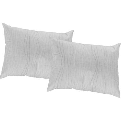 Dekokissen WIRTH "Riccia" Gr. 3, bunt (weiß, silberfarben, gemustert), B:40cm L:60cm, Polyester, Baumwolle, Dekokissen_Sitzkissen_Kissenhüllen, Kissenhülle ohne Füllung, 2 Stück Image