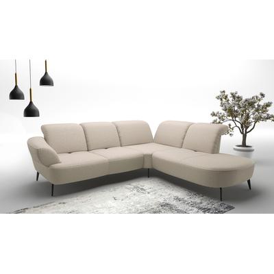 Ecksofa SIT & MORE "Dance, L-Form, inkl. Sitztiefenverstellung", beige (creme), B:302cm H:91cm T:270cm, 95%Polyester 5%Polyamid, Sofas, inkl. Click&Seat, optional mit Kopfteilverstellung Image