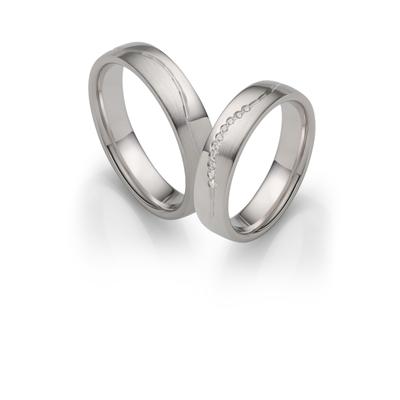 Trauring FIRETTI "Schmuck Geschenk Silber 925 Hochzeit Ehering Partnerring "LIEBE" Gr. 60, silber (silberfarben), Fingerringe, 60, ohne Zirkonia, Silber 925 (Sterlingsilber), 5mm, Made in Germany - wahlweise mit oder ohne Zirkonia Image