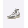 Sneaker ANDREA CONTI, Damen, Gr. 42, silber (silberfarben, grau), Leder, Rindsleder, Glattleder, Veloursleder, modisch, Schuhe