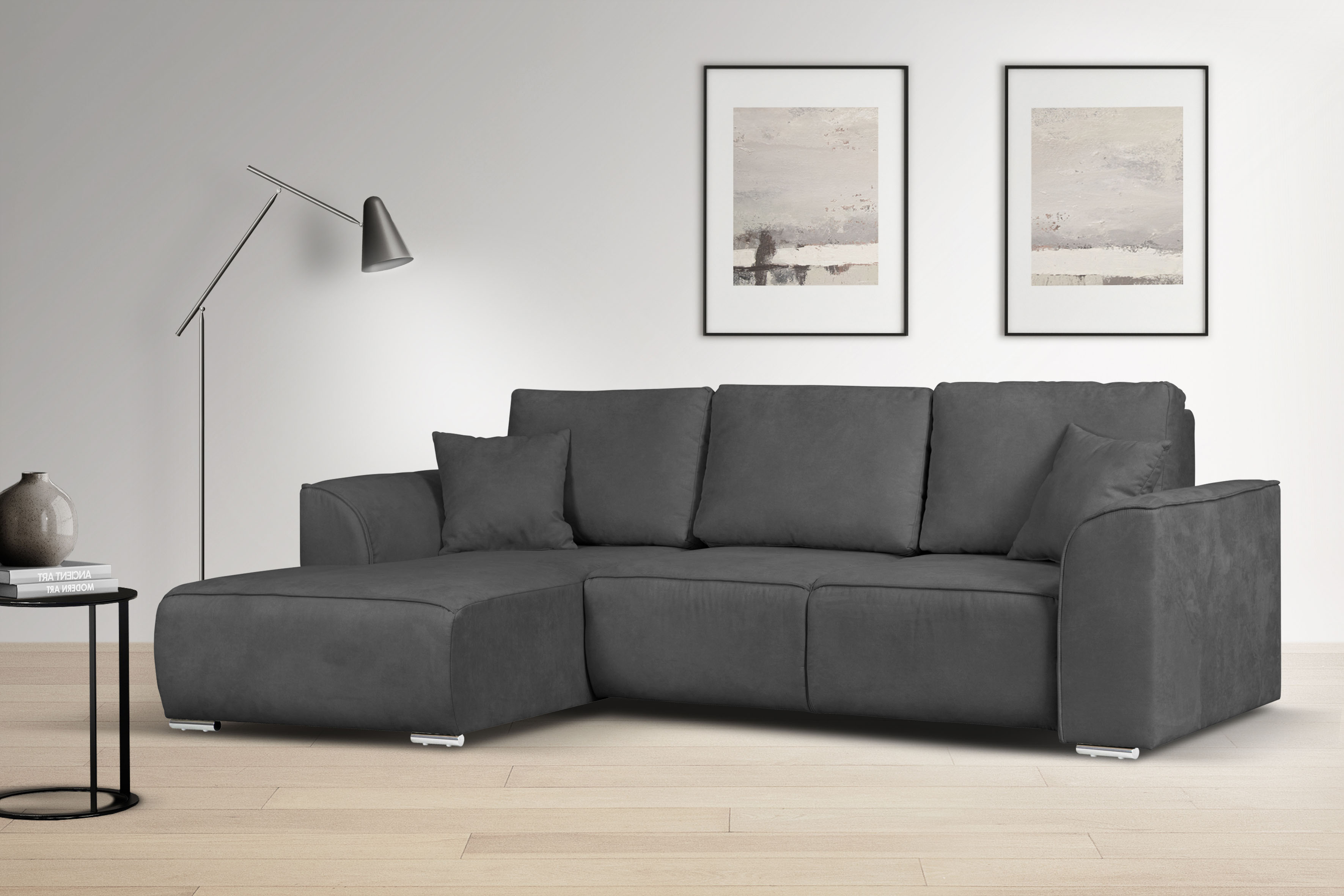 OTTO home "BEATRICE optionale Schlafsofa mit Bettkasten, B/T/H: 265/170/86 cm" L-Form, wahlweise auch mit Bettfunktion und Bettkasten