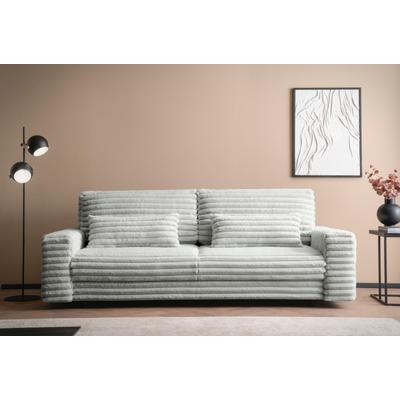 Schlafsofa "Imoga, Polster mit Schlaffunktion, 3-Sitzer Sofa, Couch mit Bettkasten", grau (hellgrau), B:250cm H:90cm T:108cm, LEGER HOME BY LENA GERCKE, Sofas, in modernen Farben und Stoffen, Bettfunktion, Liegefläche: 200x150 cm Image