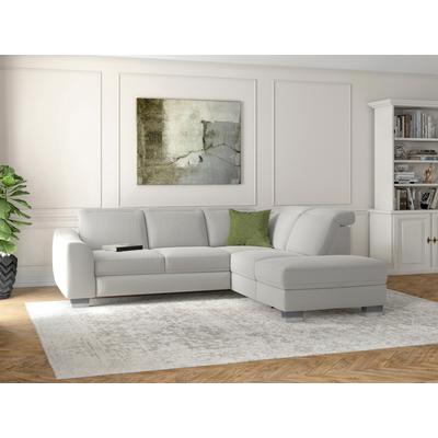Ecksofa SIT & MORE "Dundee L-Form", silber, B:263cm H:86cm T:219cm, Sofas, mit Federkern und Edelstahlfüßen, wahlweise mit Kopfteilverstellung Image