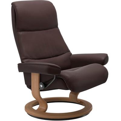 Relaxsessel STRESSLESS "View", braun (chocolate paloma), B:82cm H:108cm T:81cm, Leder BATICK: BATICK ist ein leicht korrigiertes, durchgefärbtes und genarbtes Möbelleder, bei dem die meisten Unebenheiten und Spuren in der Regel entfernt wurden.,... Image
