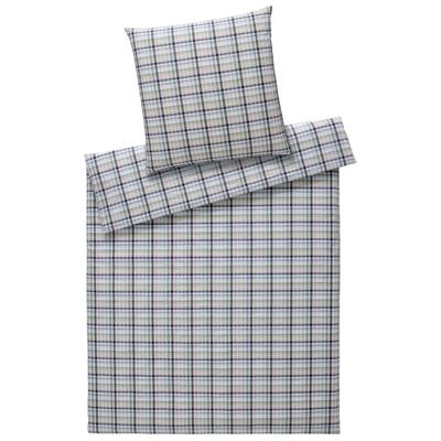 Bettwäsche ELEGANTE "Gudhjem", blau (rauchblau), B/L: 155cm x 220cm, , Seersucker, B/L: 80cm x 80cm, Seersucker, Obermaterial: 100% Baumwolle, Bettwäsche, angenehmes Hautgefühl Image