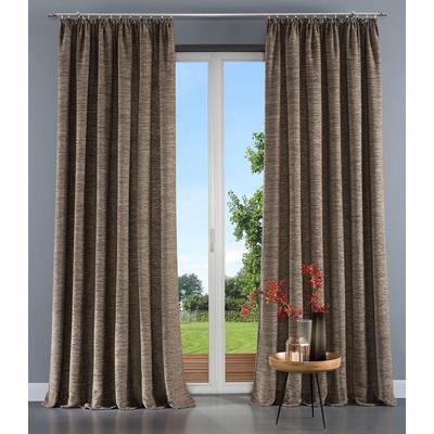 Vorhang WIRTH "Holmsund 288g/qm" Gr. 10, grau (taupe), B:172cm H:225cm, Chenille, Polyacryl, Gardinen Image