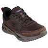 Slip-On Sneaker SKECHERS "ARCH FIT ORVAN", Herren, Gr. 40, braun (dunkelbraun), Leder, Lederimitat, casual, Schuhe, Schnürschuh, Trainingsschuh mit Glide Step