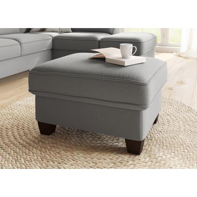 Hocker HOME AFFAIRE "County", silber, B:75cm H:47cm T:65cm, Luxus-Microfaser (100% Polyester), Struktur fein (100% Polyester), Luxus-Microfaser weich (90% Polyester, 10% Polyamid), Hocker, Polsterhocker, mit Federkern und Stauraum, passend zur... Image