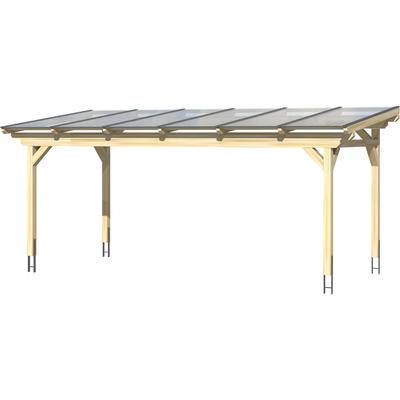 Terrassendach SKANHOLZ "Sanremo", grau (schiefergrau), B:648cm T:300cm, Leimholz, Terrassenüberdachungen, Leimholz Image