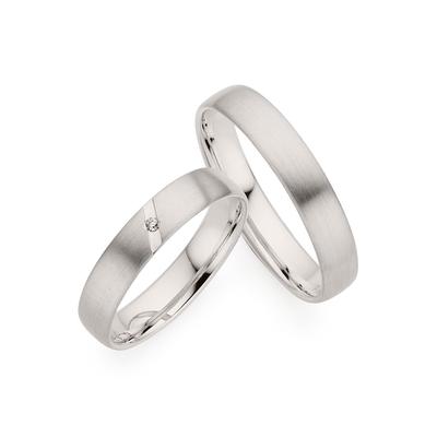 Trauring PHÖNIX "Schmuck Geschenk Silber 925 Trauring Ehering LIEBE versch. Varianten" Gr. 66, silber (silberfarben), Fingerringe, Damen, 66, ohne Brillant, Silber 925 (Sterlingsilber), 4mm, Made in Germany - wahlweise mit oder ohne Brillant Image
