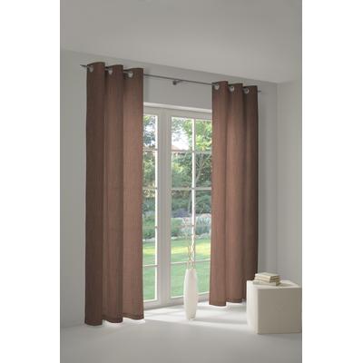 Vorhang WIRTH "RICCIA" Gr. 4, braun (braun, kupferfarben), B:132cm H:245cm, Jacquard, Obermaterial: 75% Polyester, 25% Baumwolle, Gardinen Image