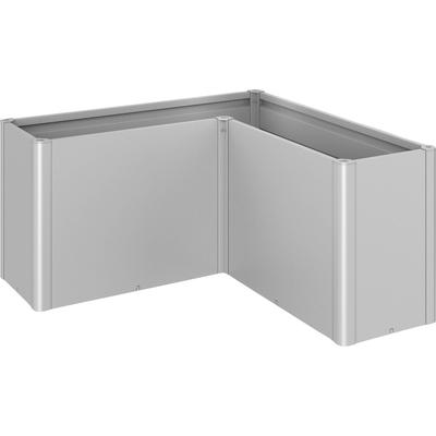 Hochbeet BIOHORT "Belvedere", silber (silberfarben, metallic), B:152cm H:77cm T:152cm, Stahlblech, Pflanzgefäße, BxTxH: 152x152x77 cm