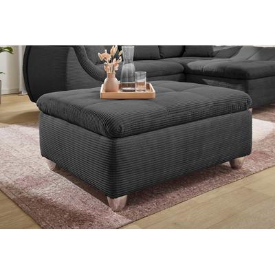 Hocker JOCKENHÖFER GRUPPE "Genua", grau, B:103cm H:48cm T:82,5cm, Cord: 100% Polyester, Hocker Image