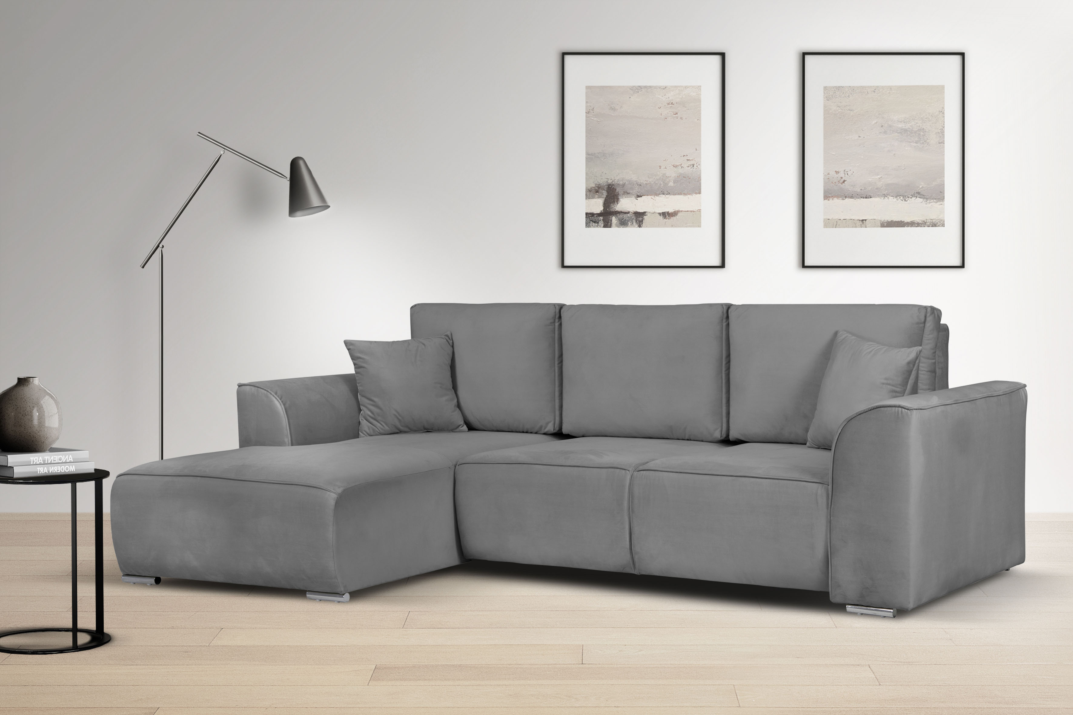 OTTO home "BEATRICE optionale Schlafsofa mit Bettkasten, B/T/H: 265/170/86 cm" L-Form, wahlweise auch mit Bettfunktion und Bettkasten