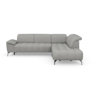 Ecksofa SIT & MORE "Cool L-Form", silber, B:272cm H:79cm T:220cm, Sofas, wahlweise mit Kopfteilverstellung und Vorziehsitz, motorisch Image